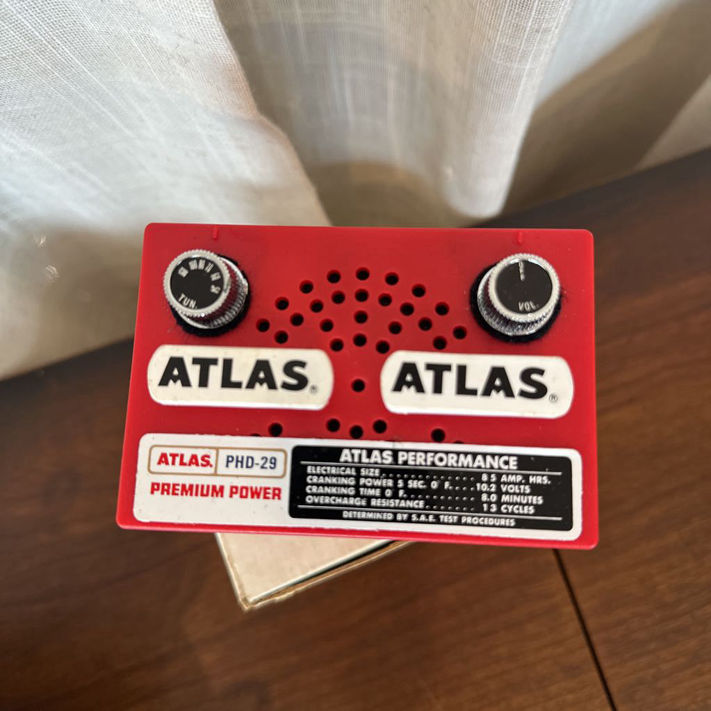 1960s Working Atlas Battery Promo AM Radio