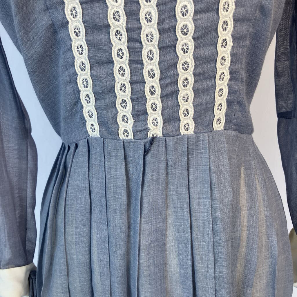 1960s Grey Day Dress with Peter Pan Collar