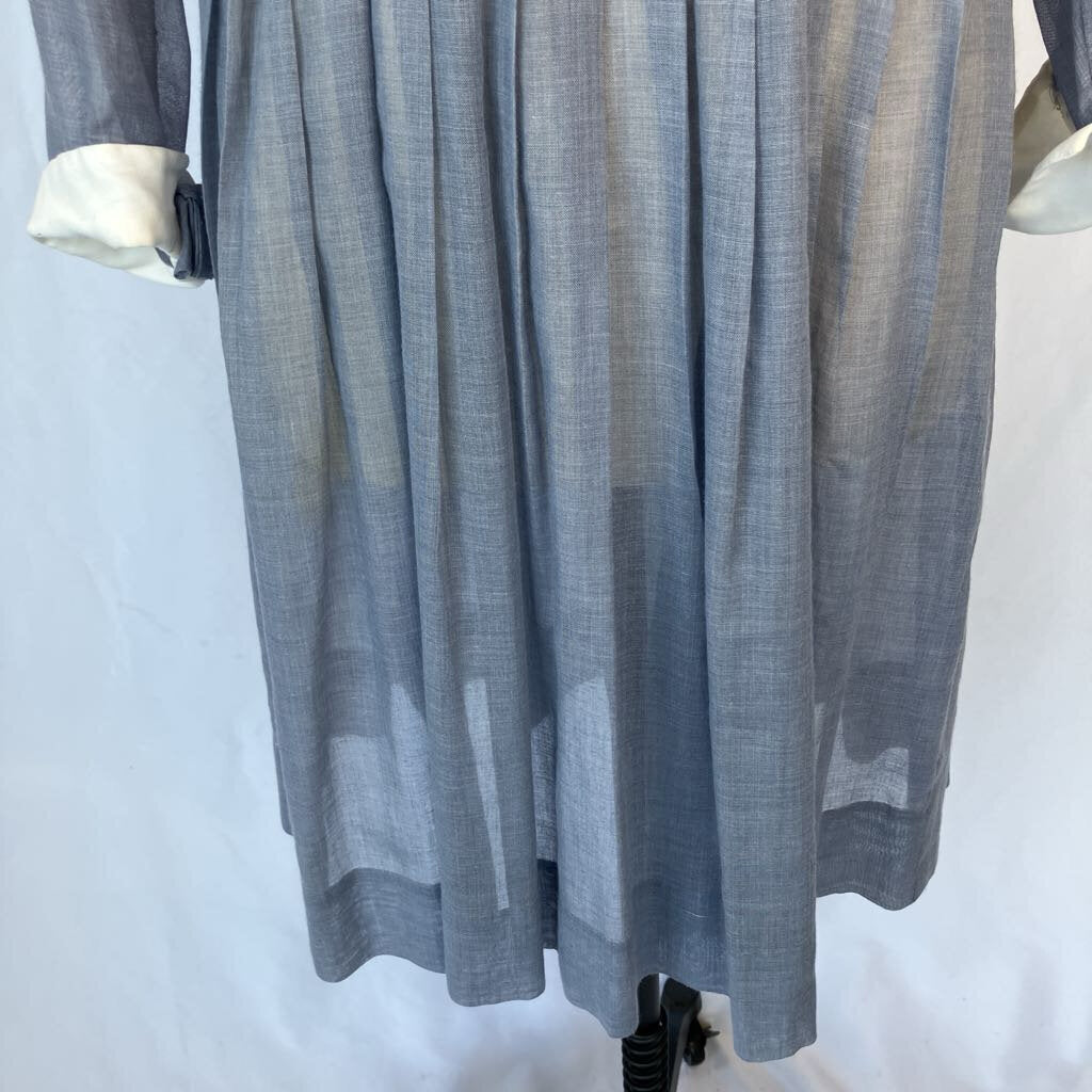 1960s Grey Day Dress with Peter Pan Collar