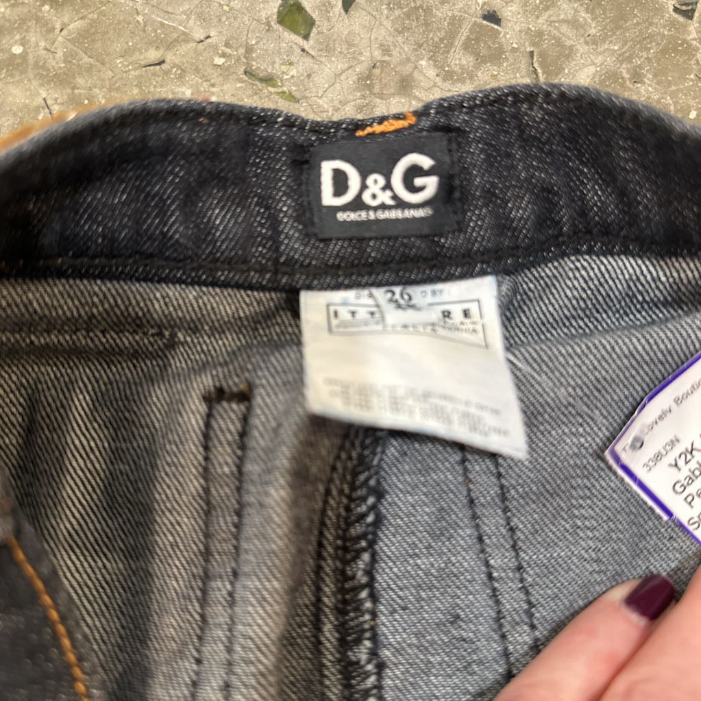 Y2K Dolce & Gabbana Denim Pencil Mini Skirt