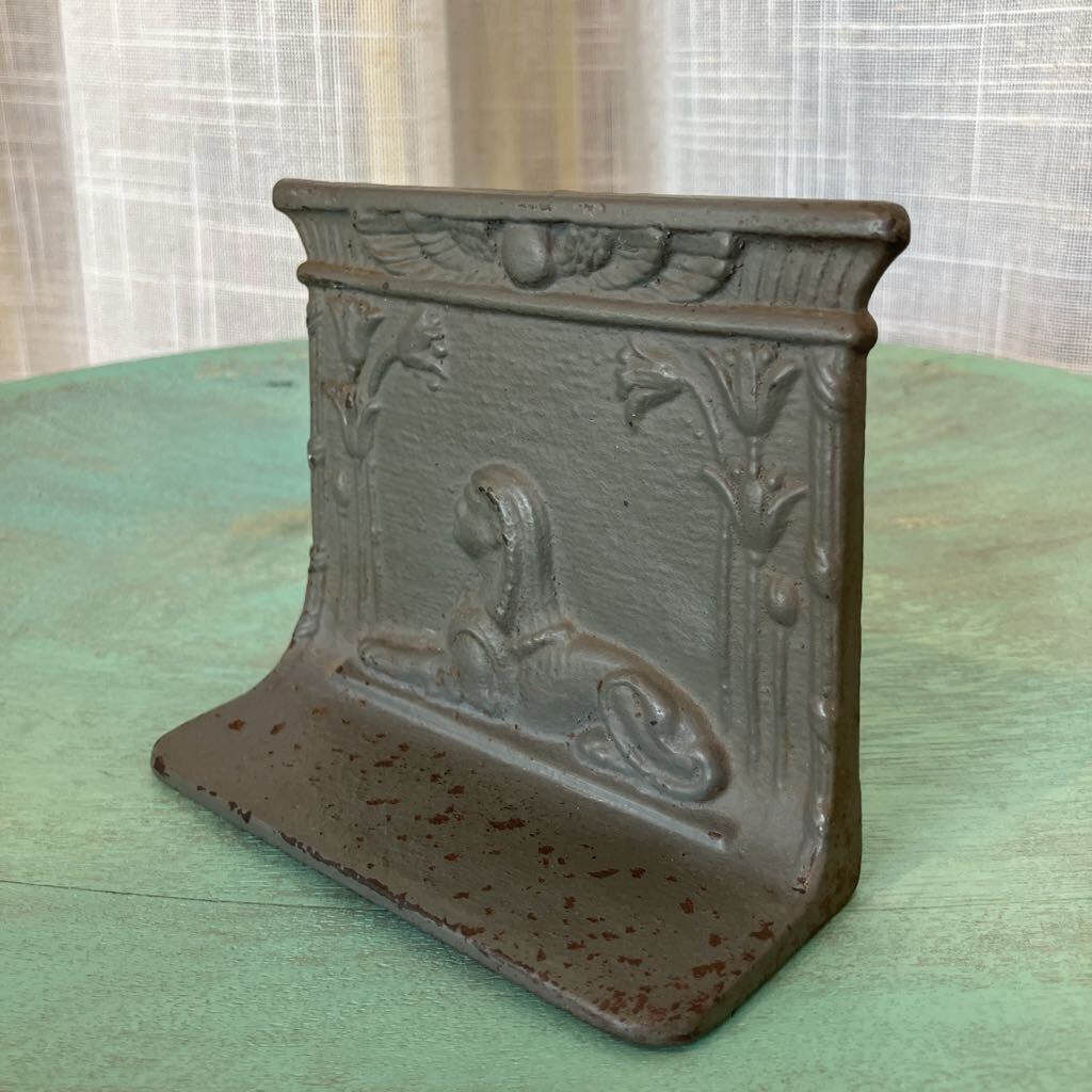 1920s Cast Iron Egyptian Sphinx Bookend