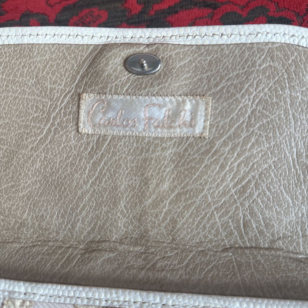 Vintage Carlos Falchi Snakeskin Patchwork Clutch