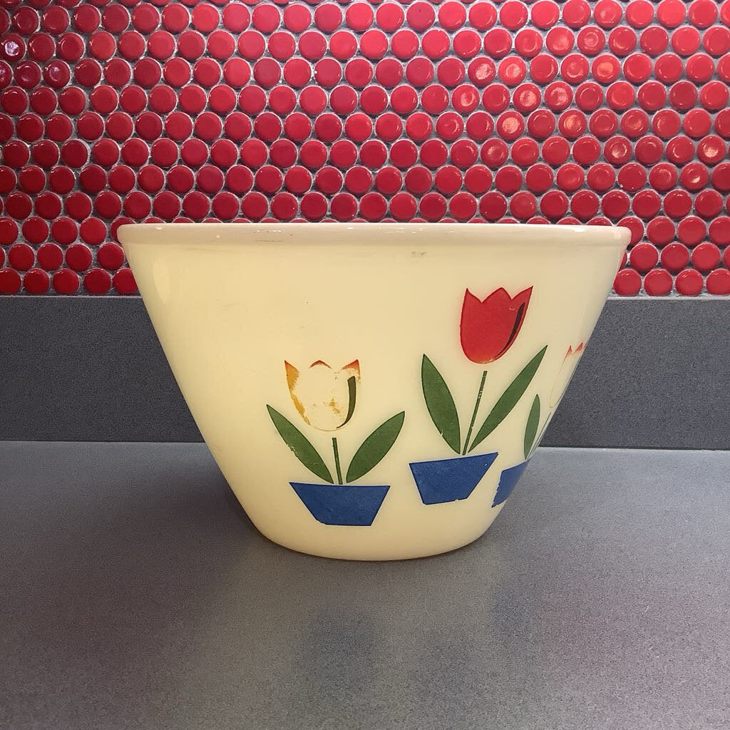 Vintage Fire King Tulip Mixing Bowl