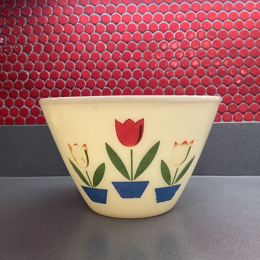 Vintage Fire King Tulip Mixing Bowl
