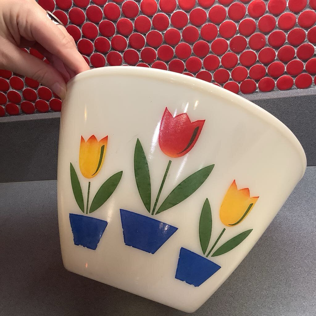 Vintage Fire King Tulip Mixing Bowl