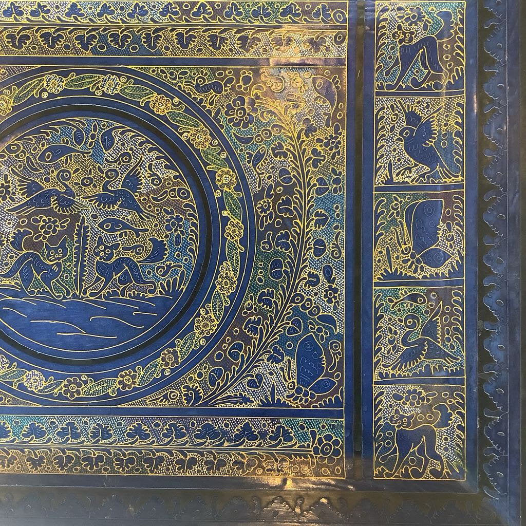 Cats Birds Lacquerware Tray - India