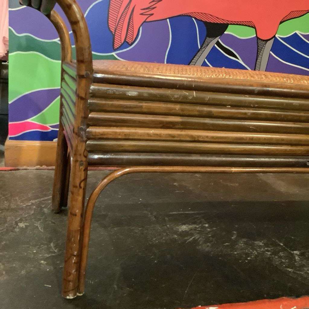 Vintage Rattan Bench