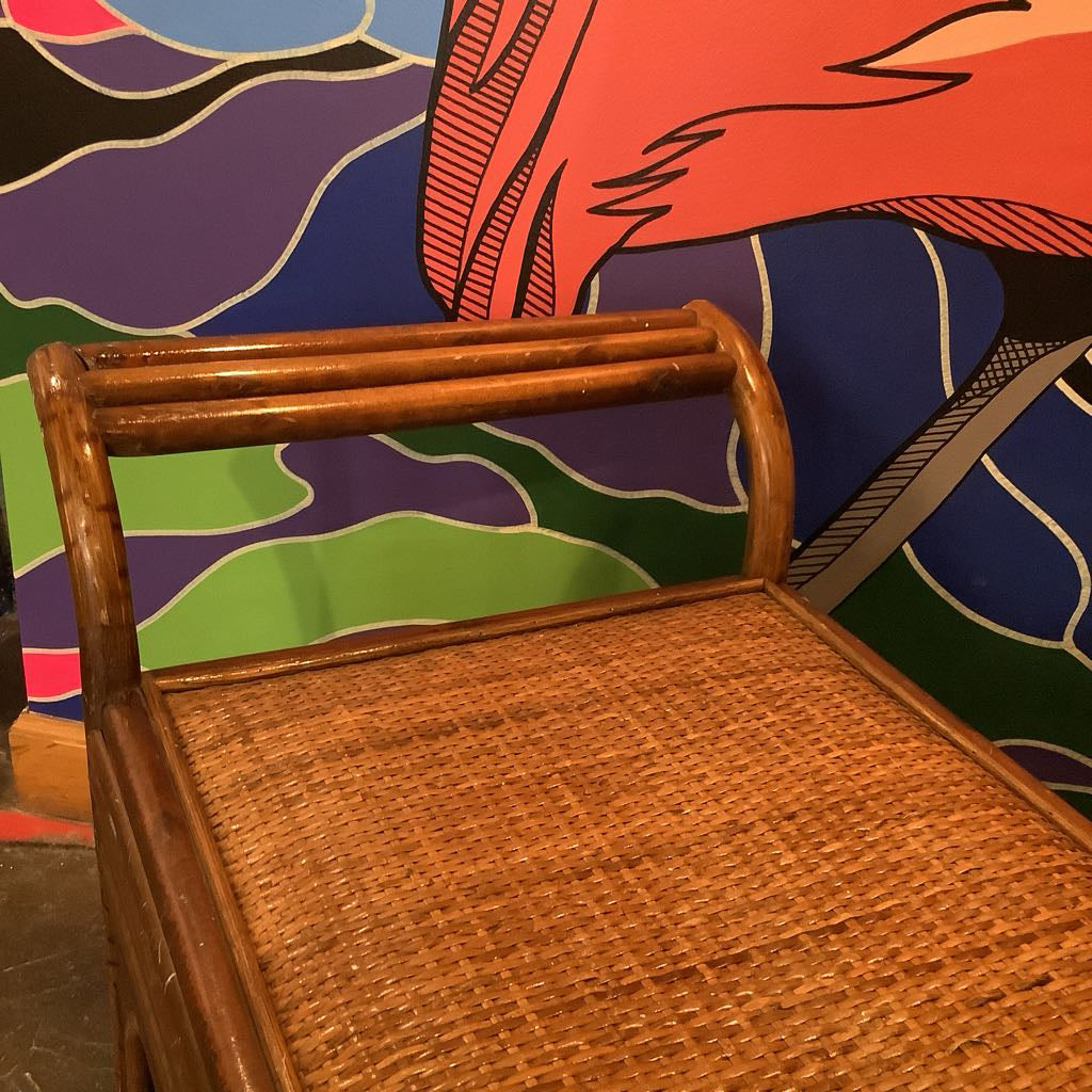 Vintage Rattan Bench