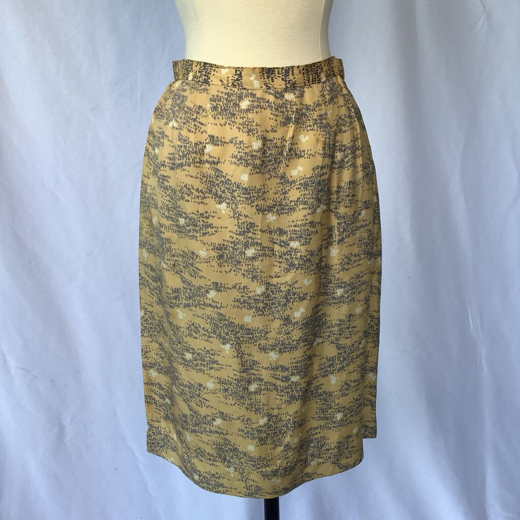 1960s Yellow Wiggle Skirt