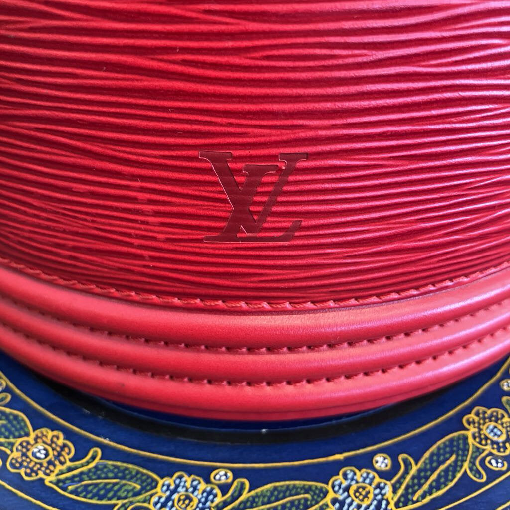 Authentic Vintage Louis Vuitton Red Epi Vanity Bag