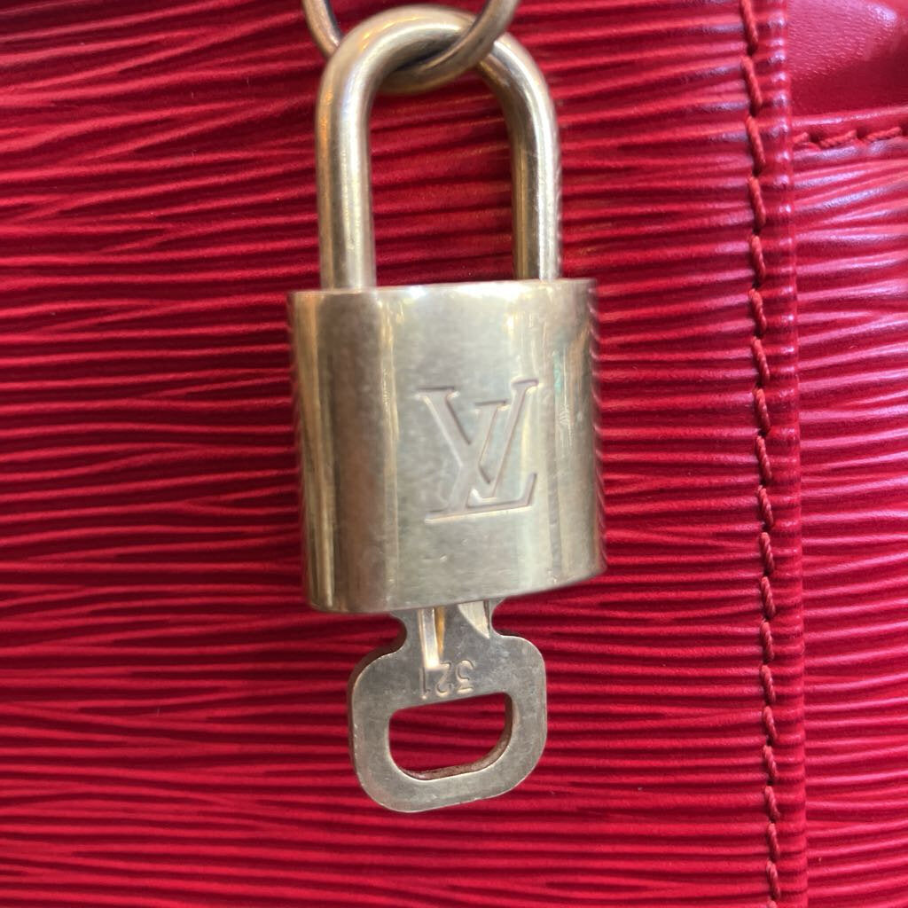 Authentic Vintage Louis Vuitton Red Epi Vanity Bag