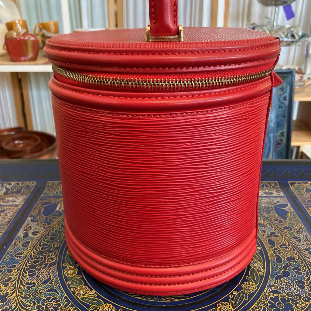 Authentic Vintage Louis Vuitton Red Epi Vanity Bag