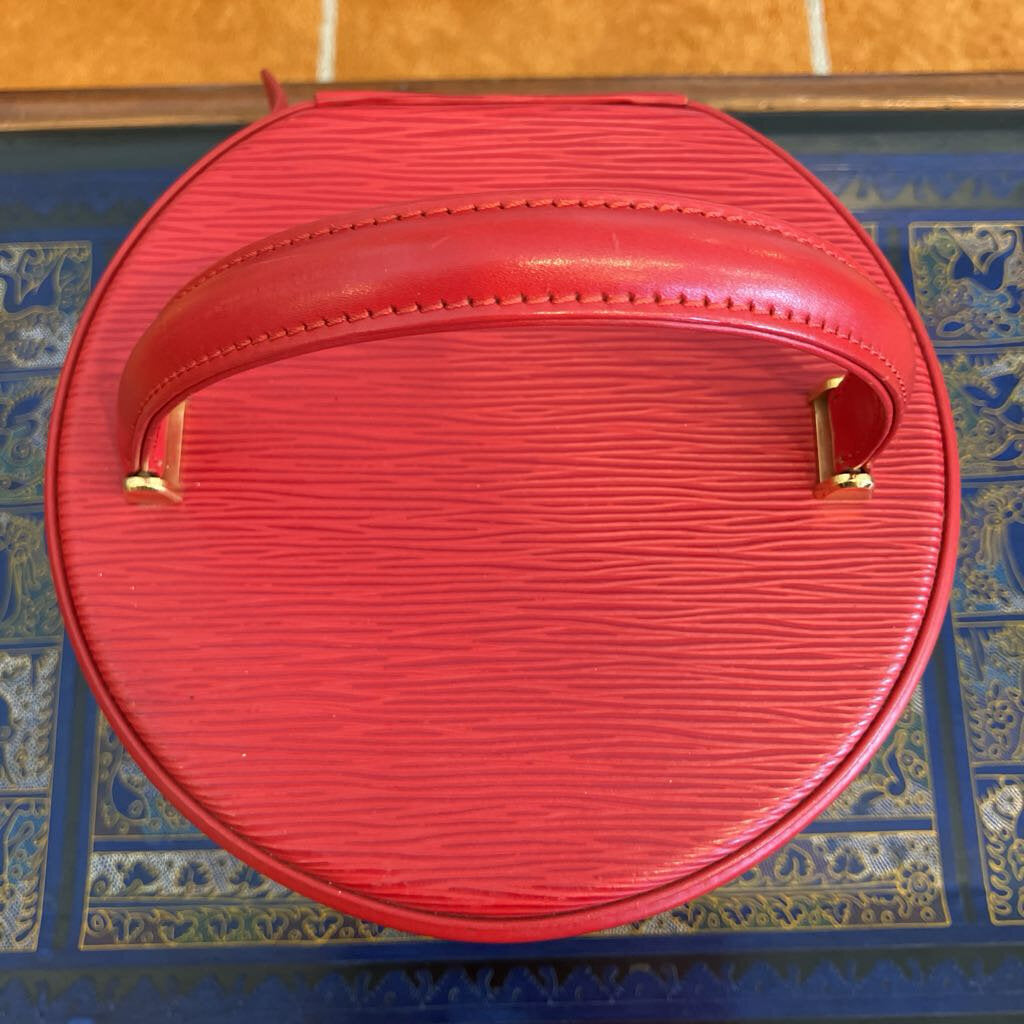Authentic Vintage Louis Vuitton Red Epi Vanity Bag