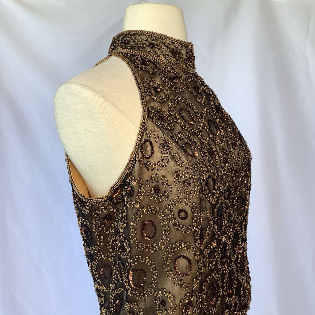 Papell Boutique Evening Sequin & Beaded Top