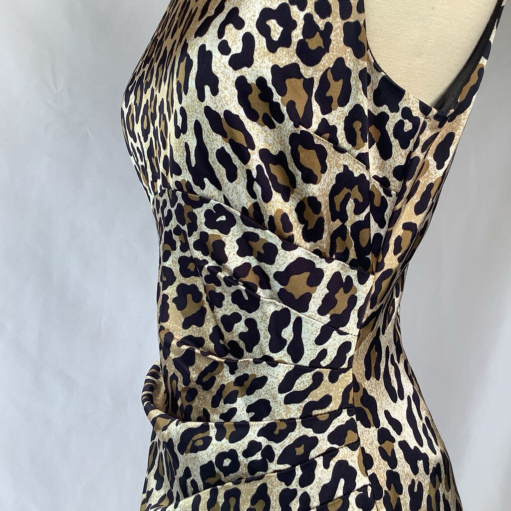 90s Cheetah Print Cache Sheath Dress