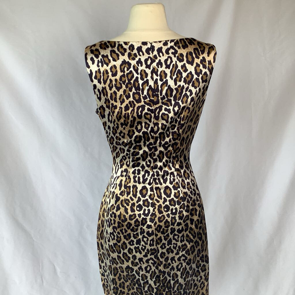 90s Cheetah Print Cache Sheath Dress