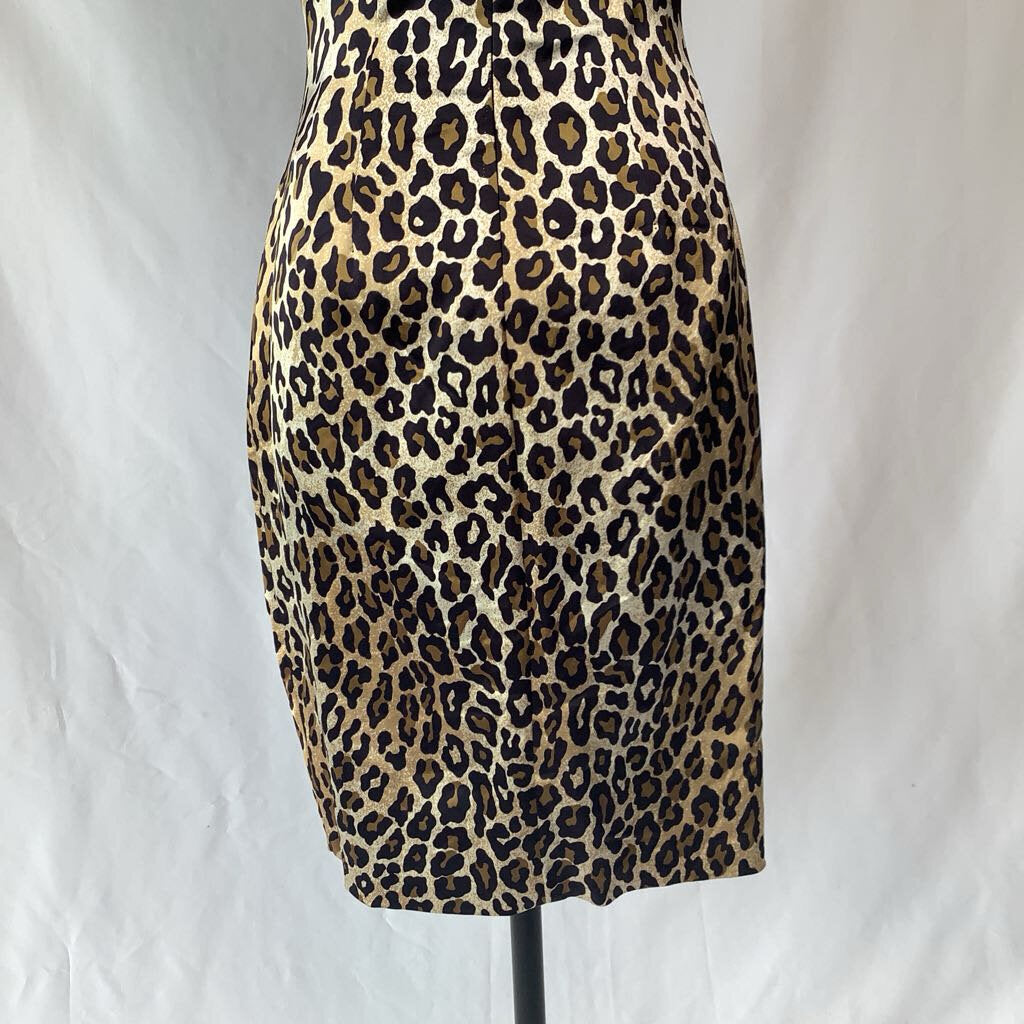 90s Cheetah Print Cache Sheath Dress