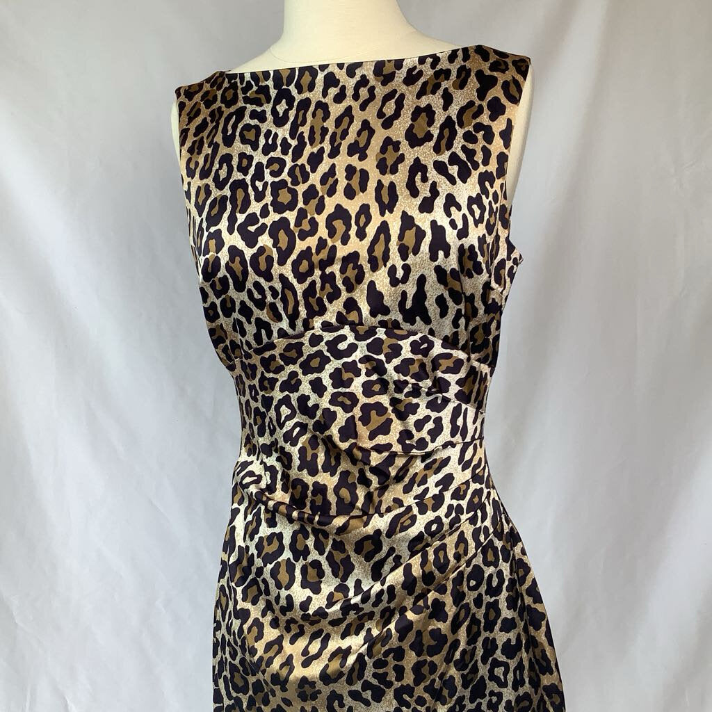 90s Cheetah Print Cache Sheath Dress