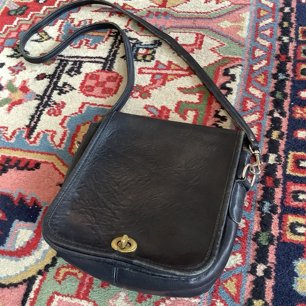 Vintage Coach Black Crossbody