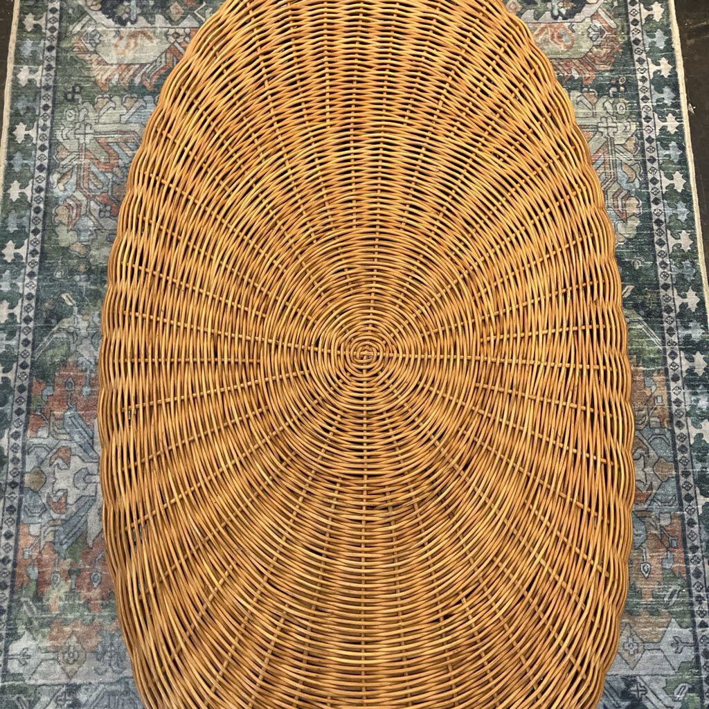 Vintage Caribe Wicker Mushroom Coffee Table
