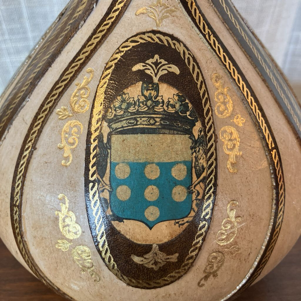 Vintage Leather Decanter with Glasses