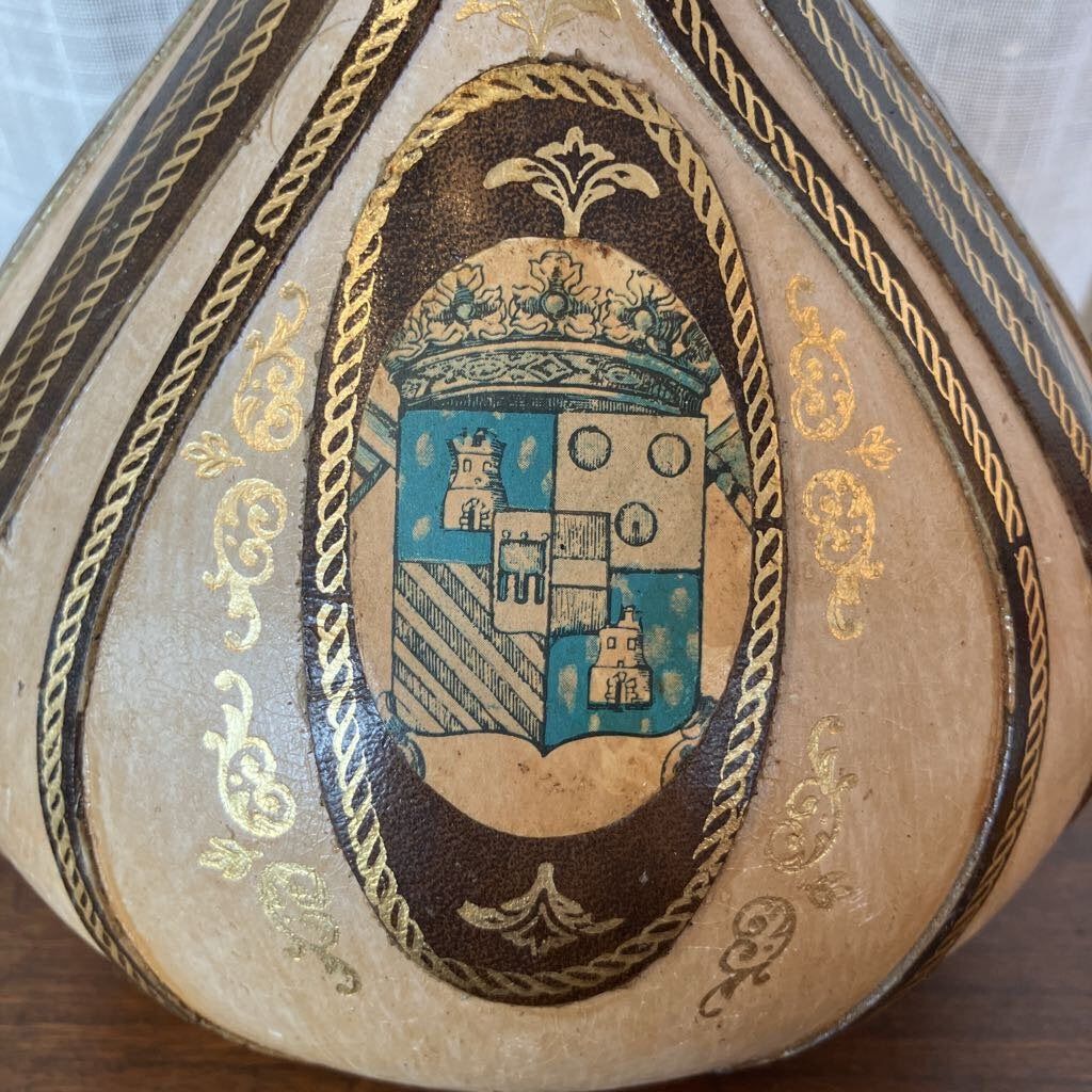 Vintage Leather Decanter with Glasses