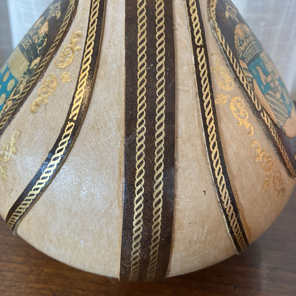 Vintage Leather Decanter with Glasses