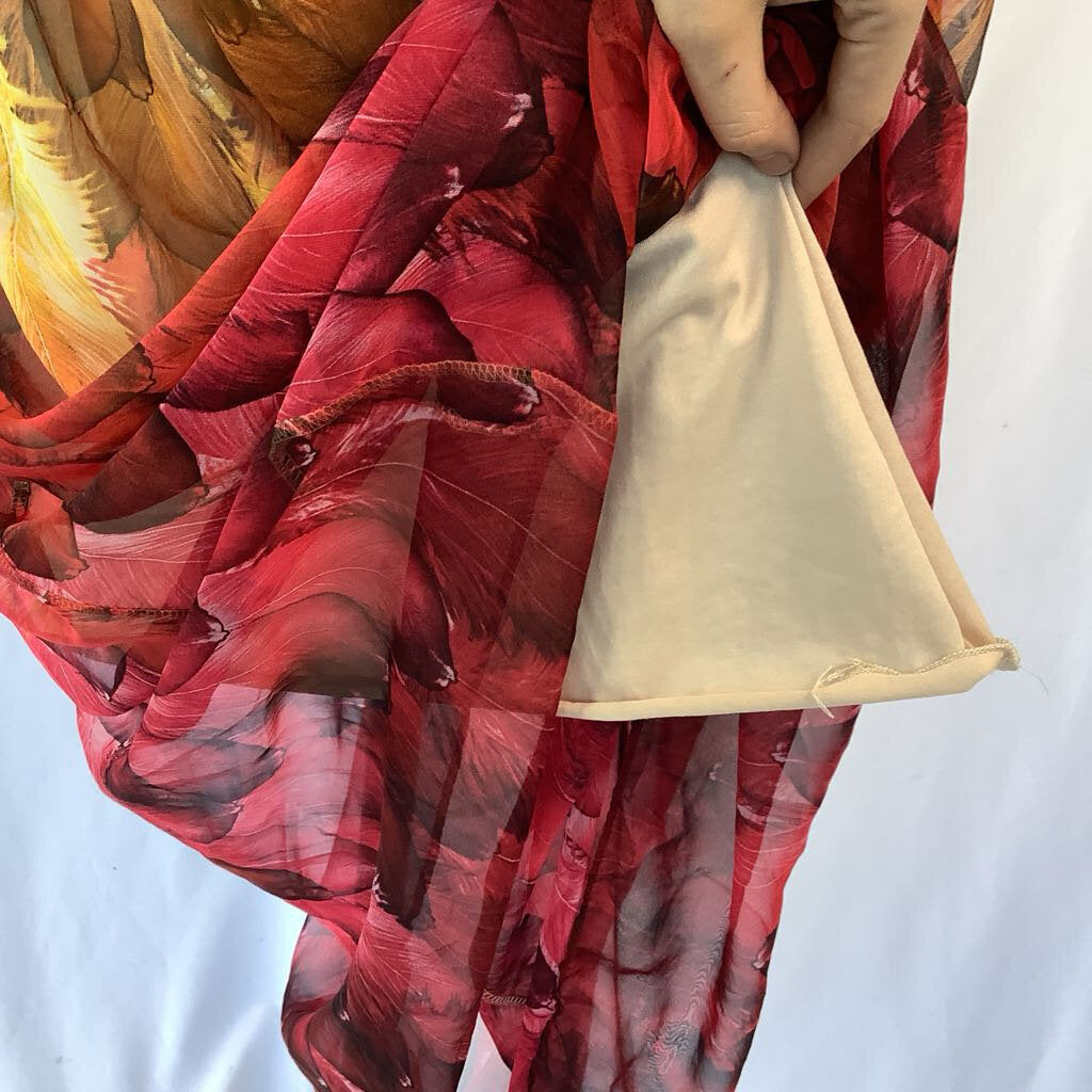 Gathered Top Strapless Dress Chiffon