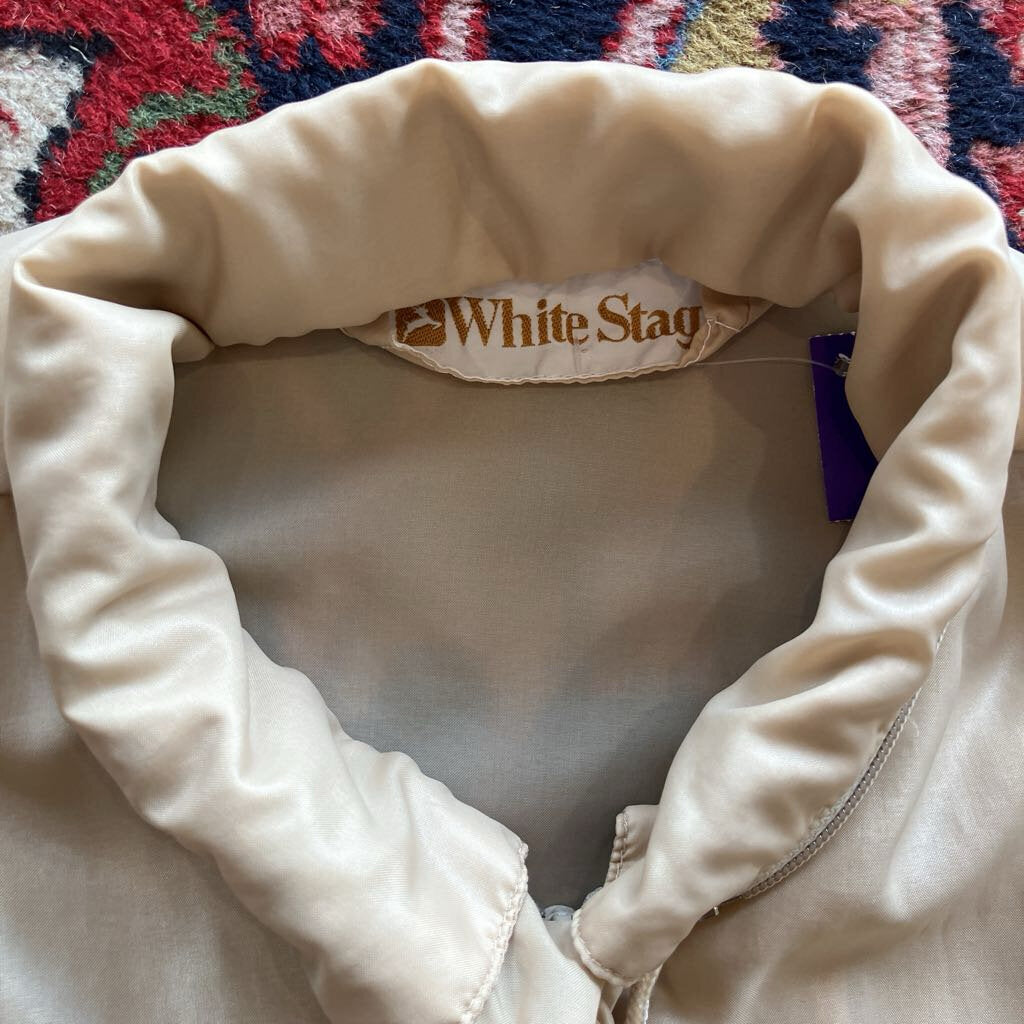 Vintage White Stag Windbreaker with Hoodie
