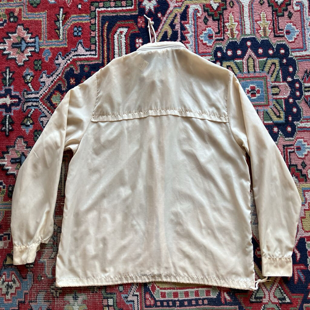 Vintage White Stag Windbreaker with Hoodie