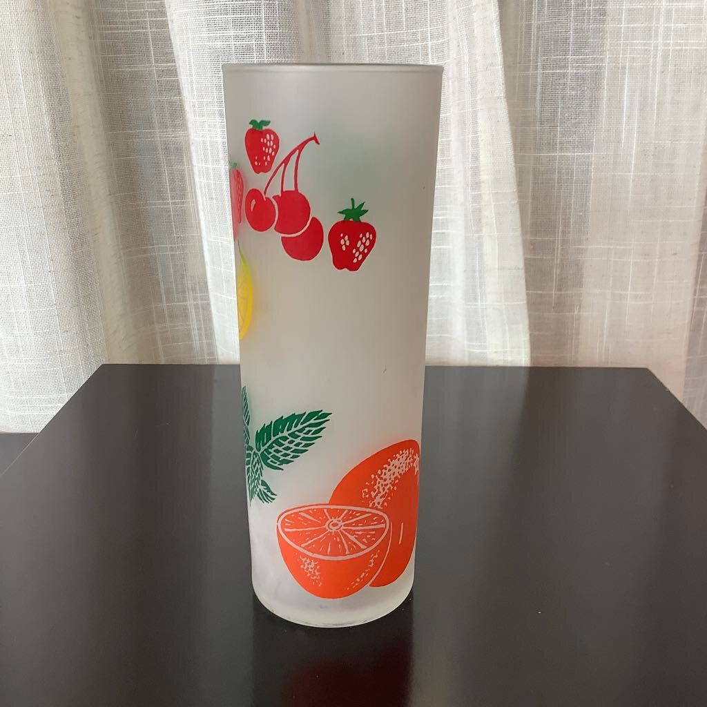 Mid Century Modern 1950's Federal Frosted Glass Tumblers