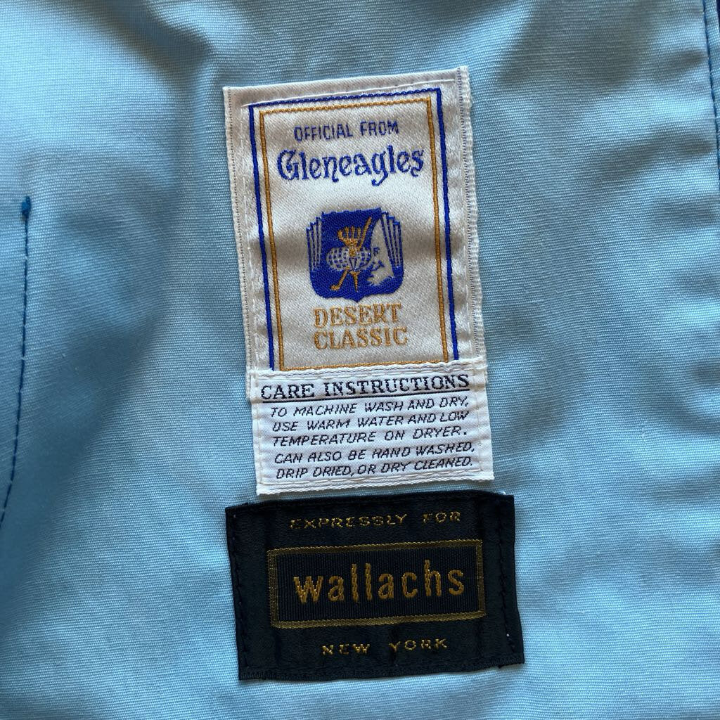 1960s Men's Baby Blue Golf Jacket