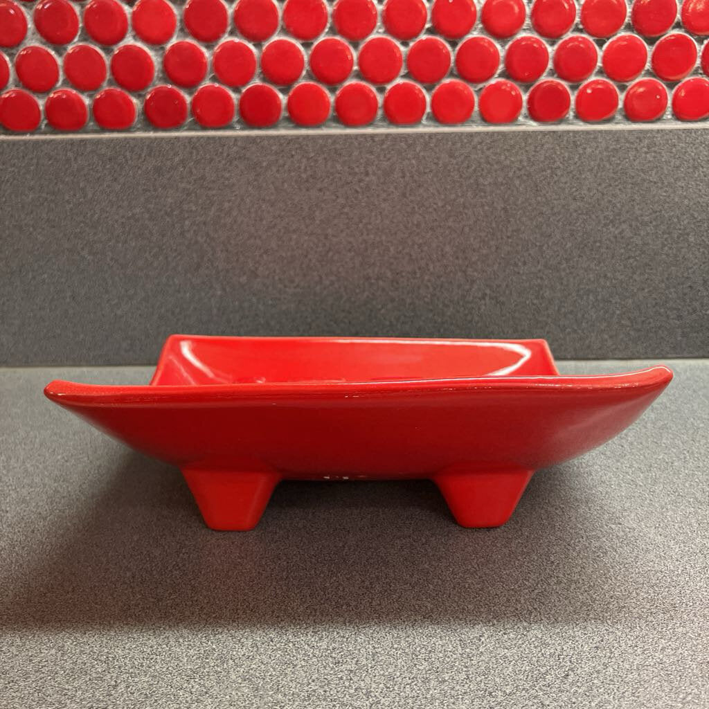 1970s Red Slope Red Wing Ashtray