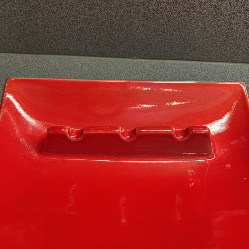 1970s Red Slope Red Wing Ashtray