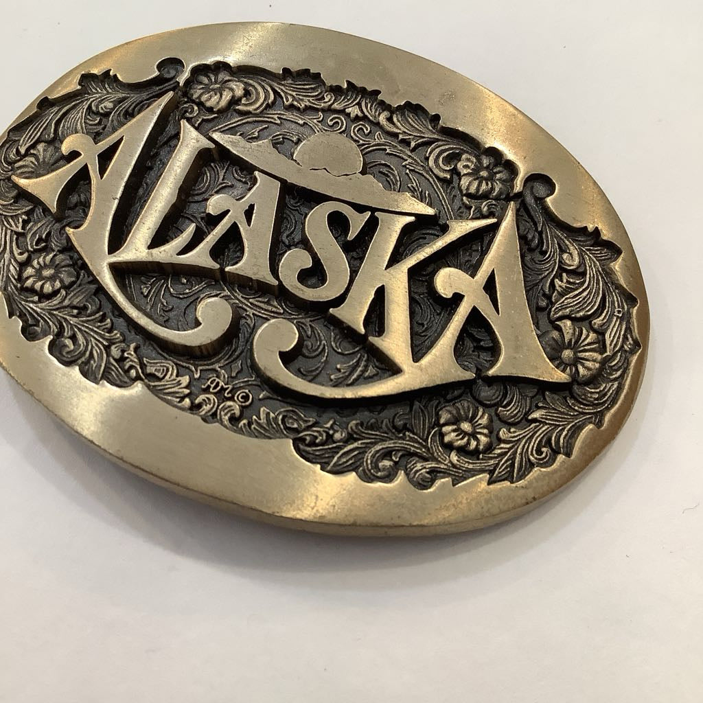 1970s Brass Alaska Buckle