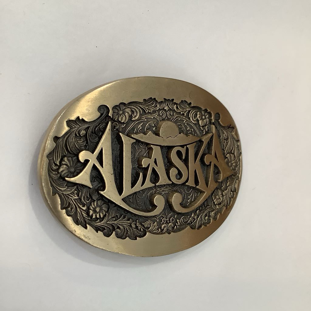1970s Brass Alaska Buckle