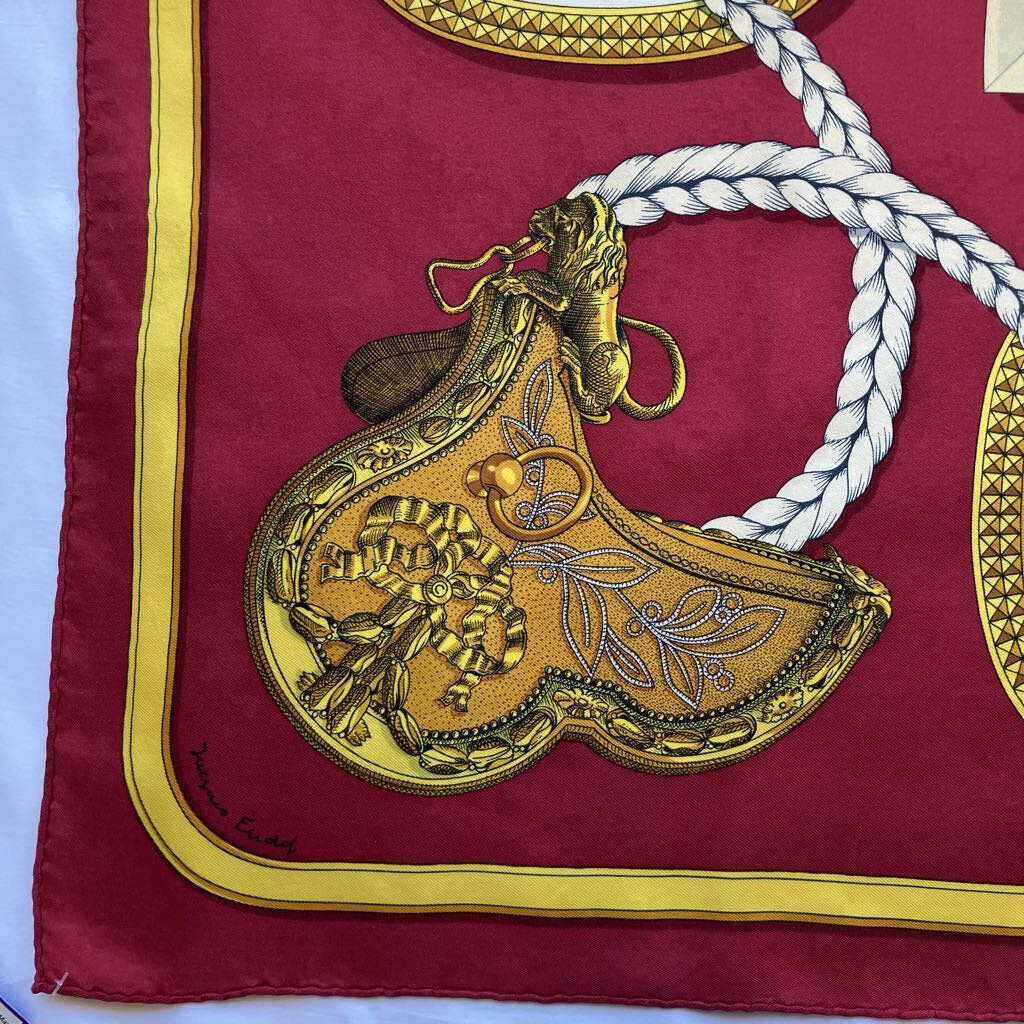 Authentic Vintage Hermes Silk Scarf- Freshly Dry Cleaned