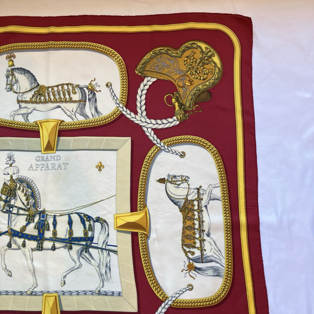 Authentic Vintage Hermes Silk Scarf- Freshly Dry Cleaned