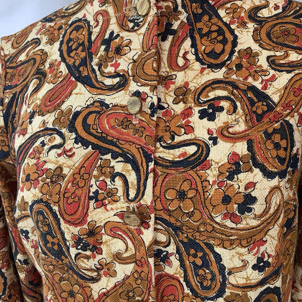 1960s Paisley Tapestry Duster Jacket