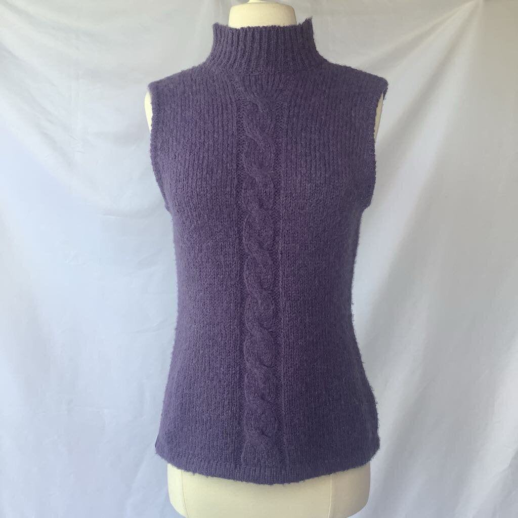Knit Turtleneck Sleeveless Sweater