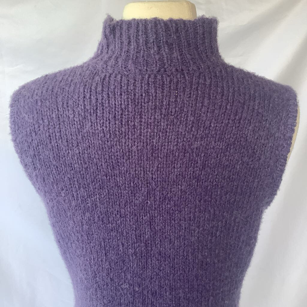 Knit Turtleneck Sleeveless Sweater