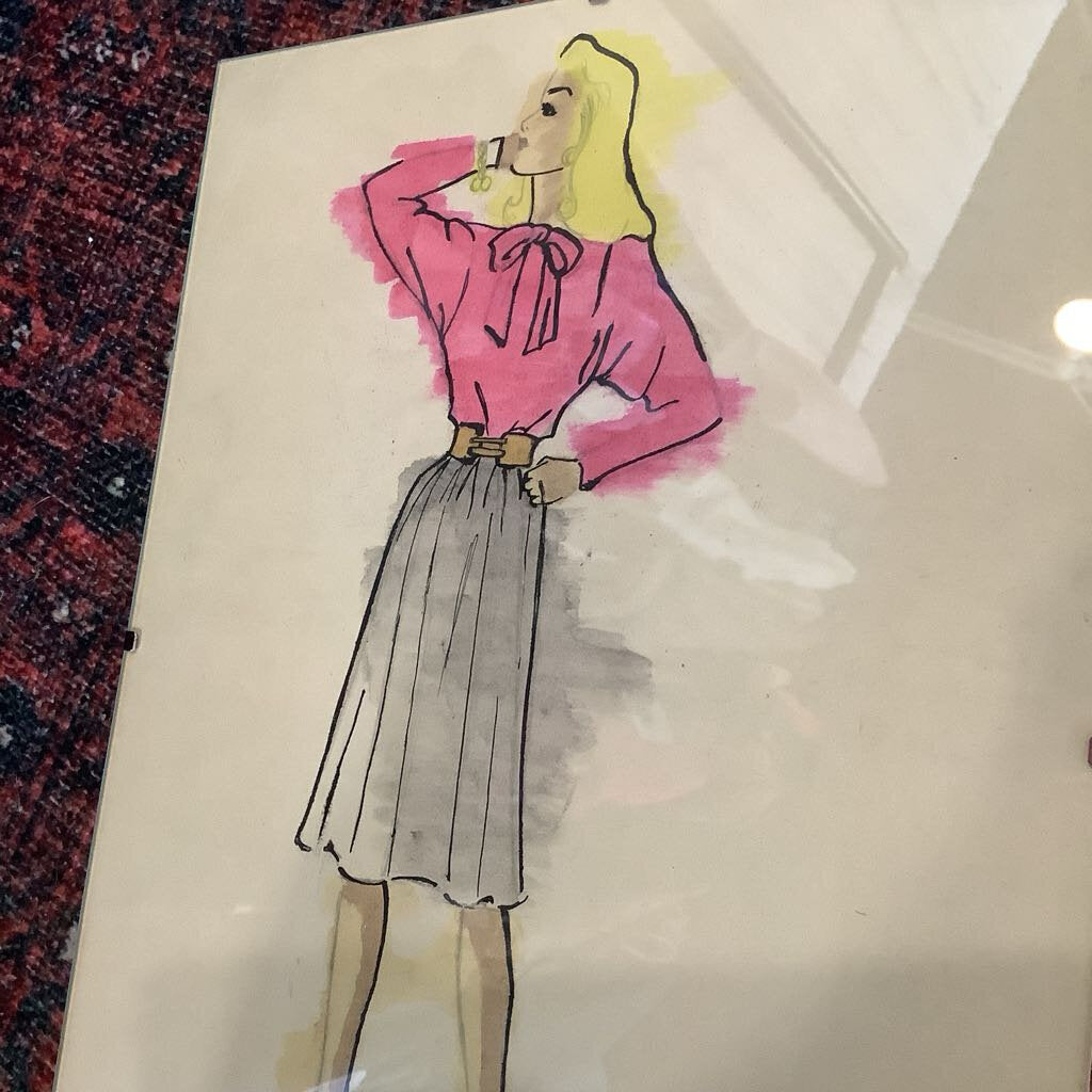 Fashion Illustration Skirt by Mary Fritz