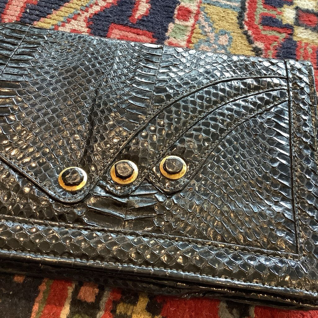 1980's Snakeskin Clutch