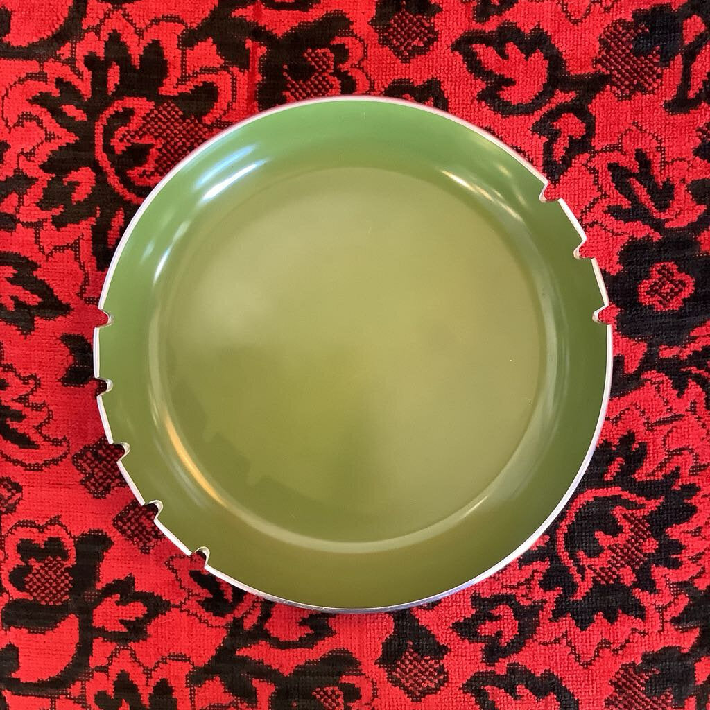 Mid Century Modern Avocado Green Ashtray