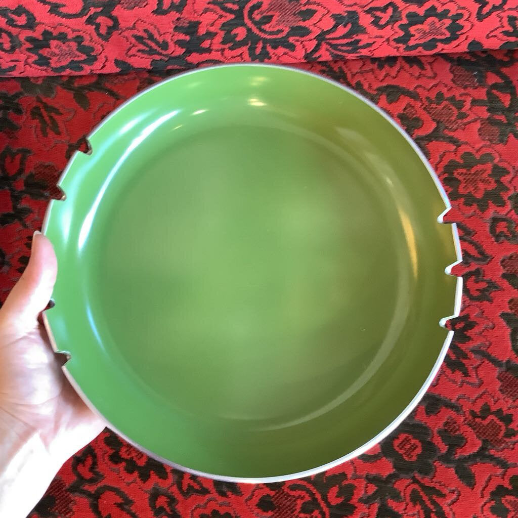 Mid Century Modern Avocado Green Ashtray