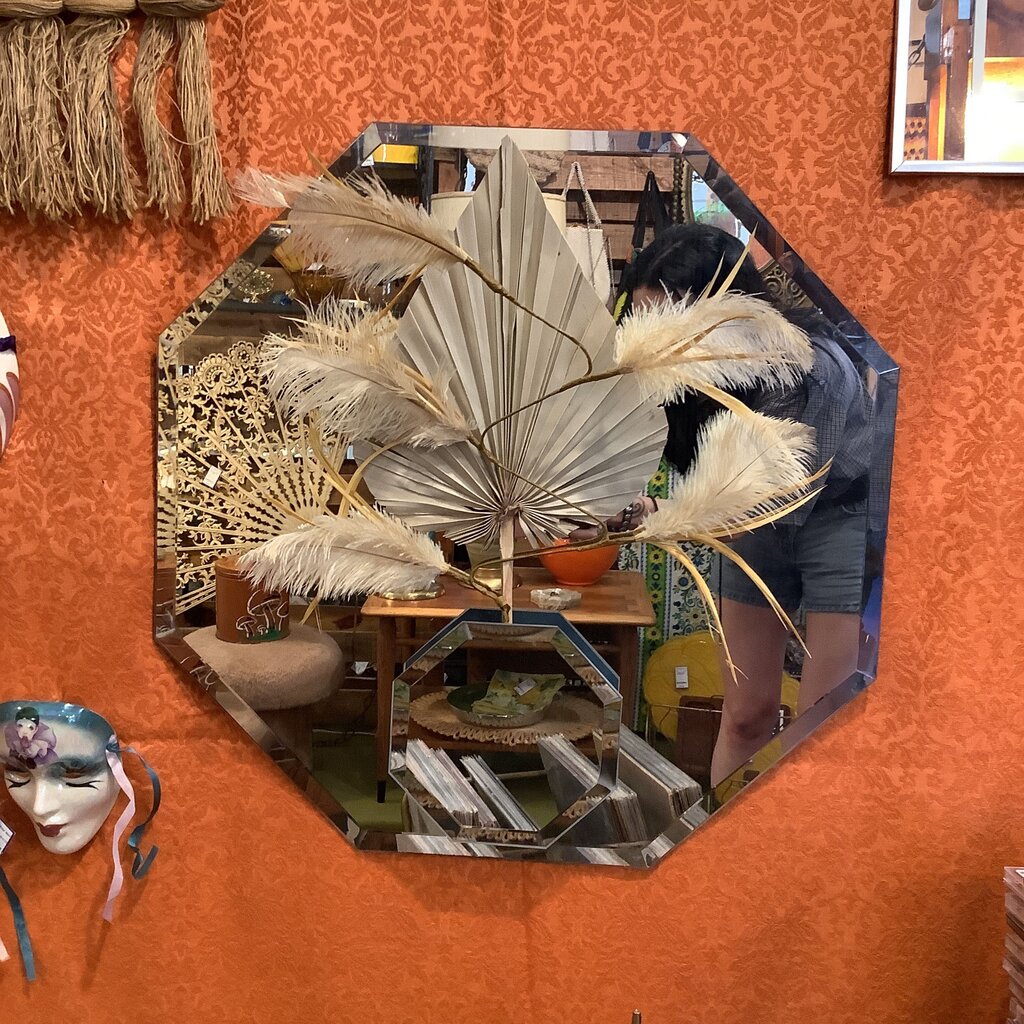 80's Octagon Beveled Mirror