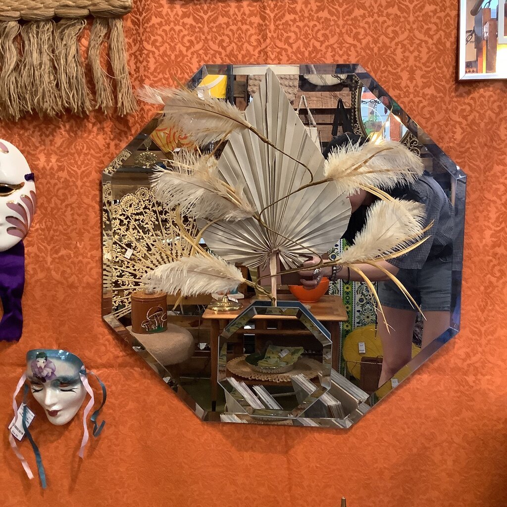 80's Octagon Beveled Mirror