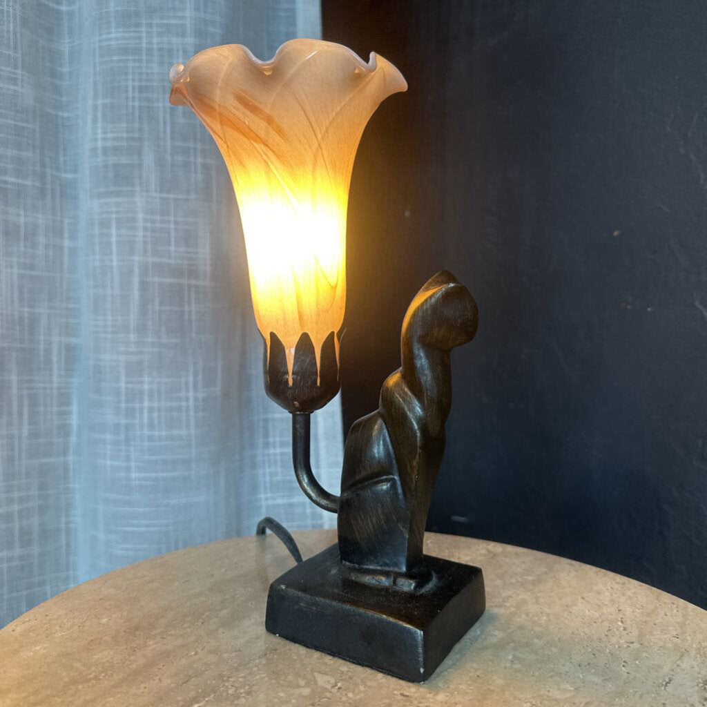 Art Deco Cat Lamp