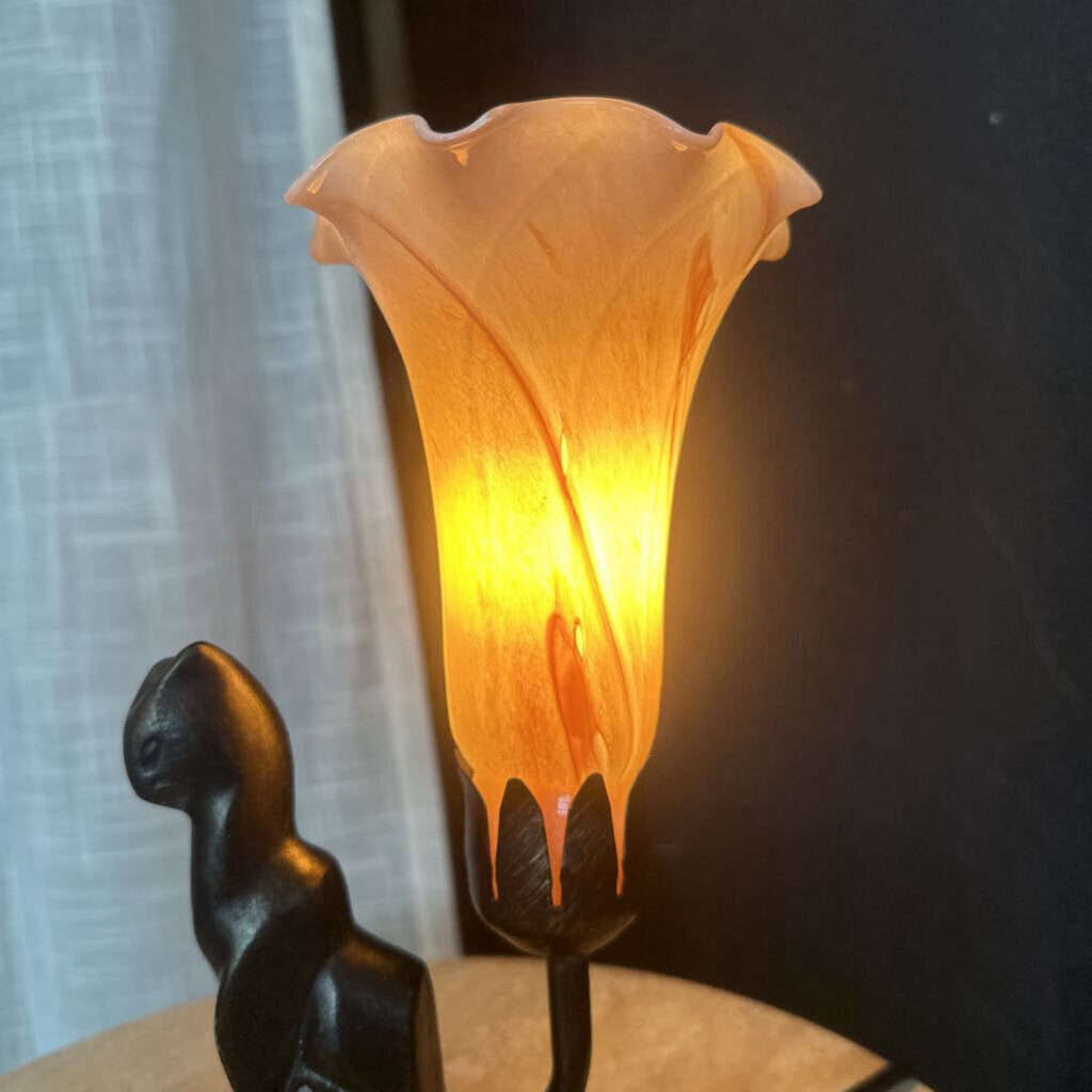 Art Deco Cat Lamp