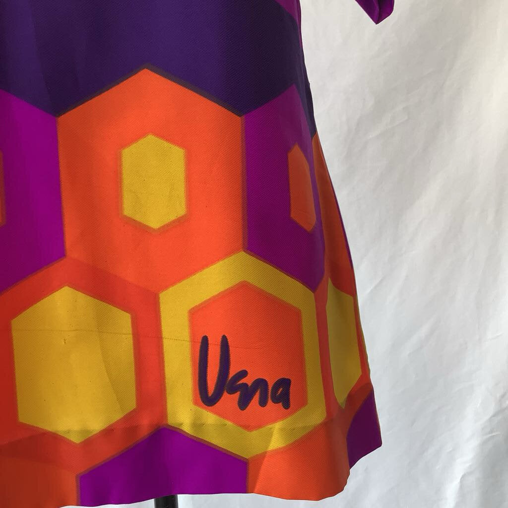 1970s Vera Neumann Color Block Mini Dress Tunic